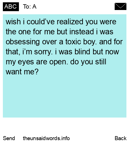 unsent message to A