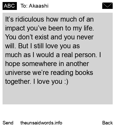 unsent message to Akaashi