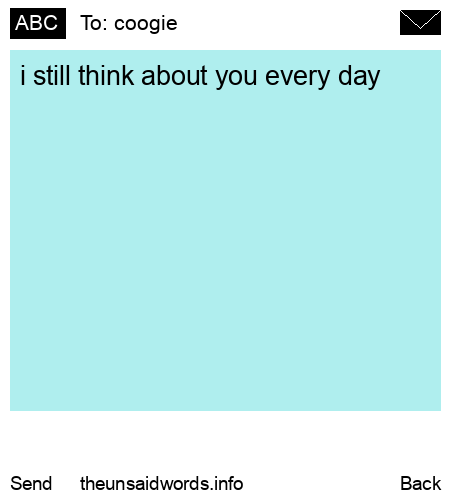 unsent message to coogie