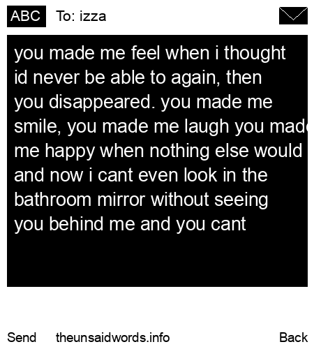 unsent message to izza