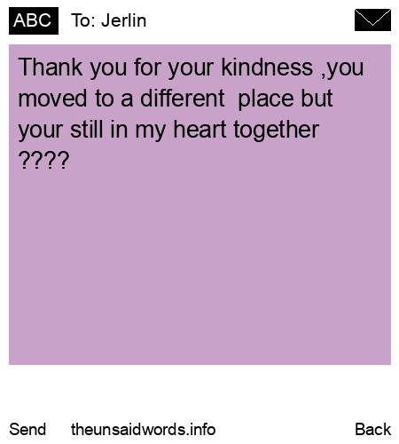 unsent message to Jerlin