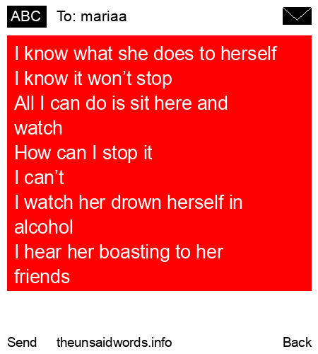 unsent message to mariaa