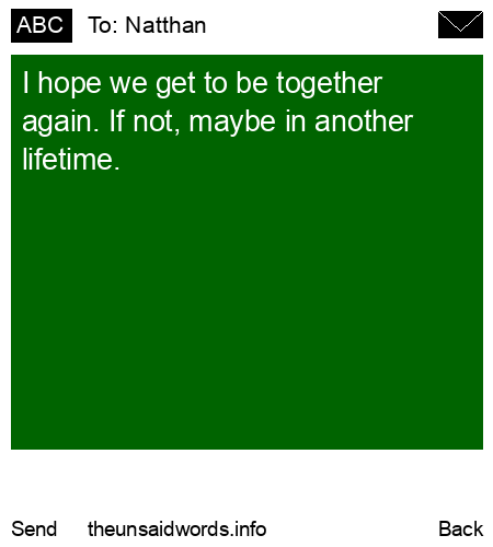 unsent message to Natthan