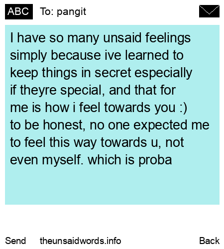 unsent message to pangit