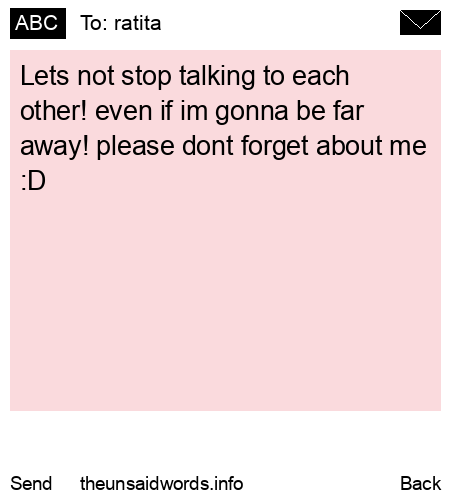 unsent message to ratita