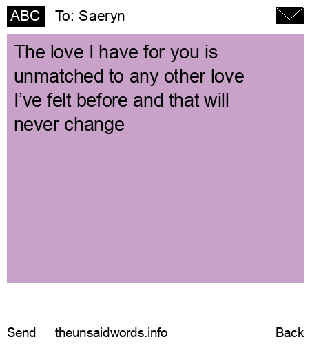 unsent message to Saeryn