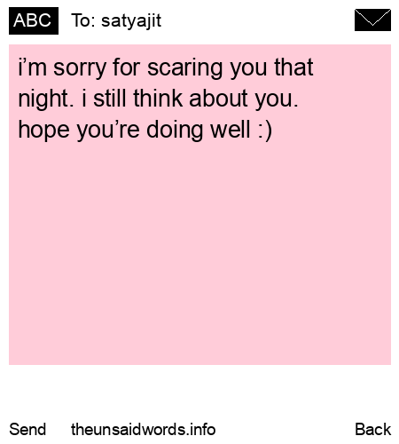 unsent message to satyajit