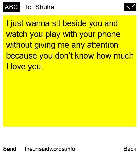 unsent message to Shuha