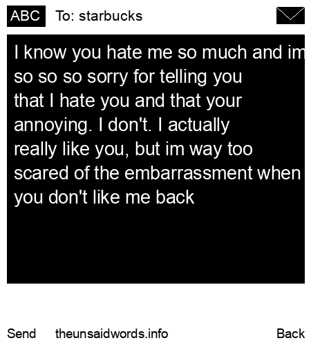 unsent message to starbucks