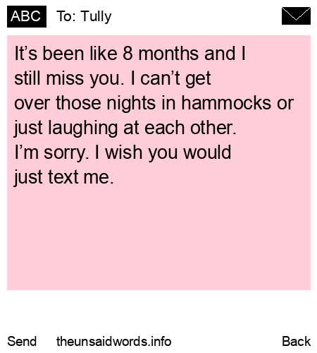 unsent message to Tully