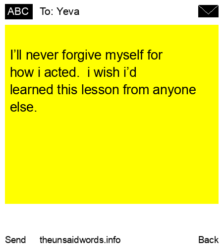 unsent message to Yeva