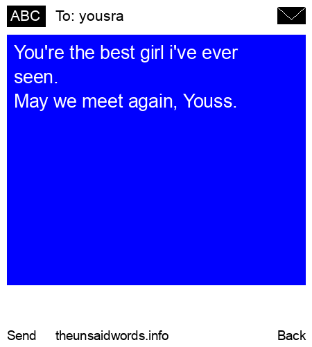 unsent message to yousra