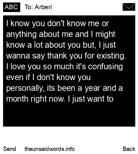 unsent message to Arberi