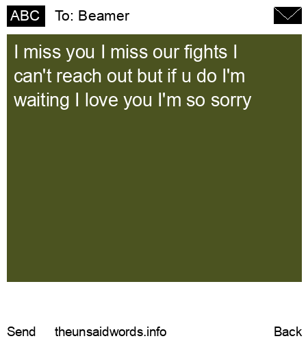 unsent message to Beamer