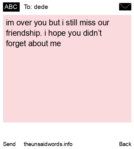 unsent message to dede