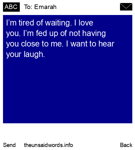 unsent message to Emarah