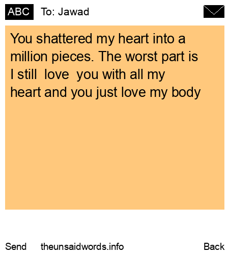 unsent message to Jawad