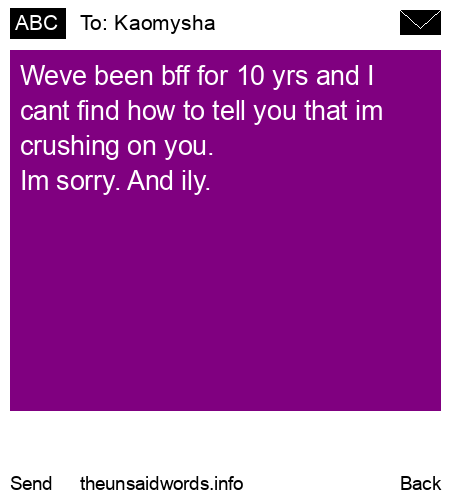 unsent message to Kaomysha