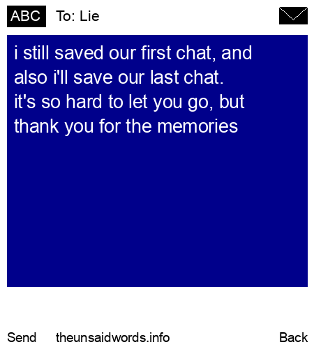 unsent message to Lie