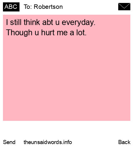 unsent message to Robertson 