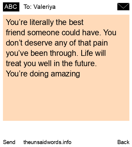 unsent message to Valeriya