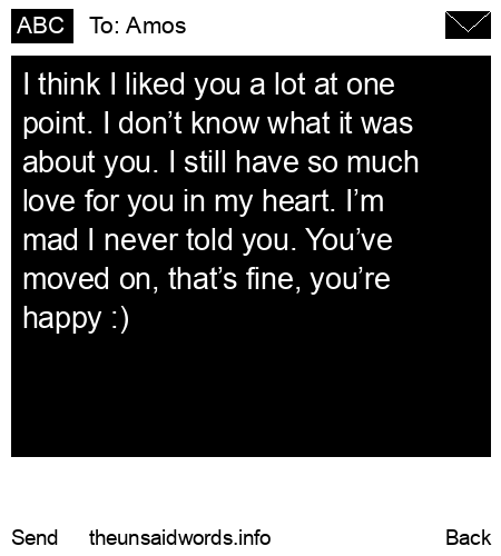 unsent message to Amos