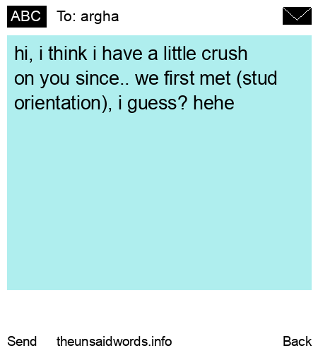 unsent message to argha
