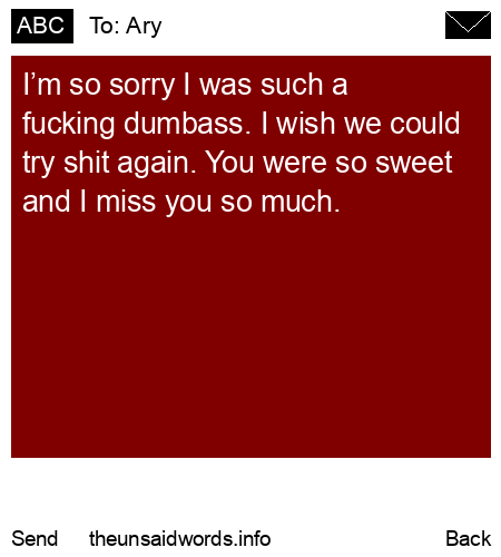 unsent message to Ary
