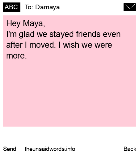 unsent message to Damaya