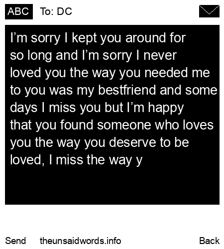 unsent message to DC