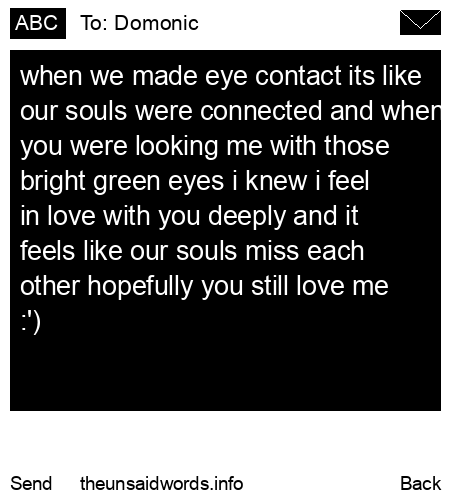 unsent message to Domonic