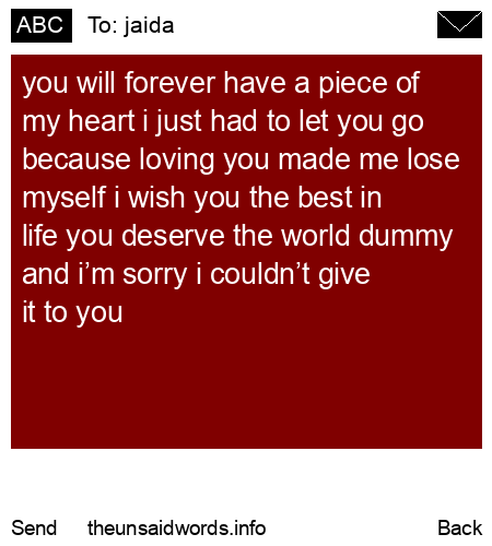 unsent message to jaida
