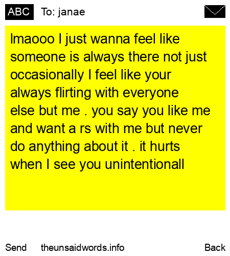 unsent message to janae