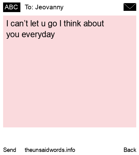 unsent message to Jeovanny