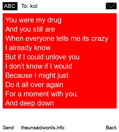 unsent message to kol