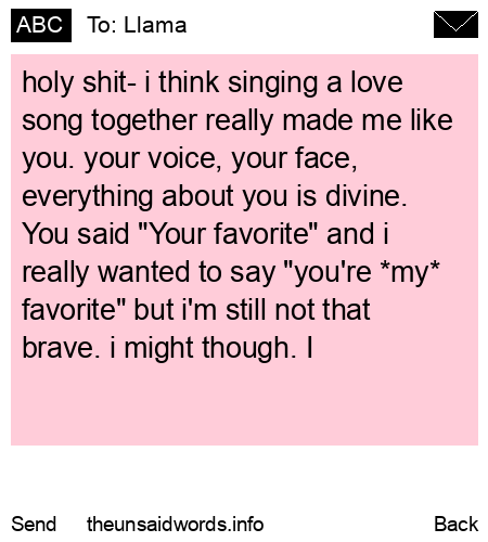unsent message to Llama