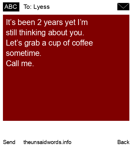 unsent message to Lyess