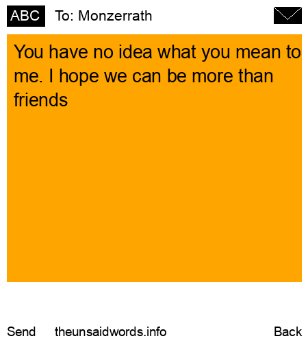 unsent message to Monzerrath