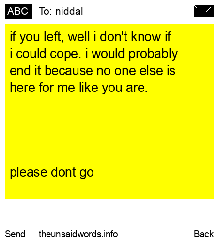 unsent message to niddal