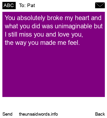 unsent message to Pat