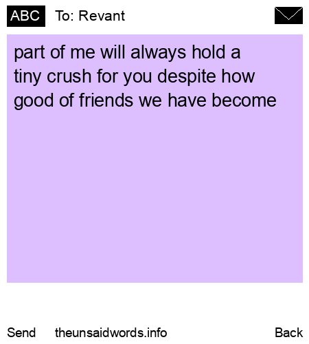 unsent message to Revant