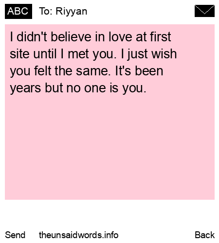 unsent message to Riyyan