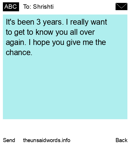 unsent message to Shrishti