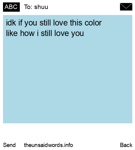 unsent message to shuu