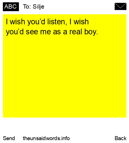 unsent message to Silje