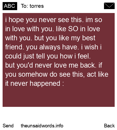 unsent message to torres