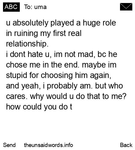 unsent message to uma