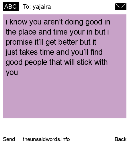 unsent message to yajaira