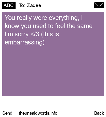 unsent message to Zadee