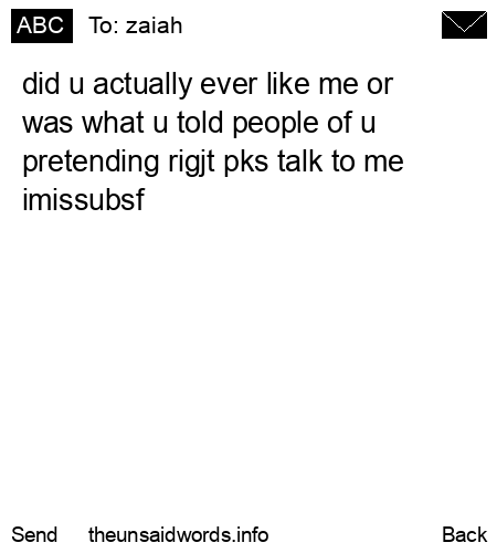 unsent message to zaiah